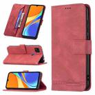 For Xiaomi Redmi 9C Magnetic Clasp RFID Blocking Anti-Theft Leather Case with Holder & Card Slots & Wallet(Red) - 1