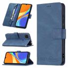 For Xiaomi Redmi 9C Magnetic Clasp RFID Blocking Anti-Theft Leather Case with Holder & Card Slots & Wallet(Blue) - 1