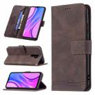 For Xiaomi Redmi 9 Magnetic Clasp RFID Blocking Anti-Theft Leather Case with Holder & Card Slots & Wallet(Brown) - 1