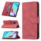 For Xiaomi Redmi 10 Magnetic Clasp RFID Blocking Anti-Theft Leather Case with Holder & Card Slots & Wallet(Red) - 1
