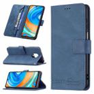 For Xiaomi Redmi Note 9 Pro Magnetic Clasp RFID Blocking Anti-Theft Leather Case with Holder & Card Slots & Wallet(Blue) - 1