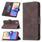 For Xiaomi Poco M3 Pro / Redmi Note 10 5G Magnetic Clasp RFID Blocking Anti-Theft Leather Case with Holder & Card Slots & Wallet(Brown) - 1
