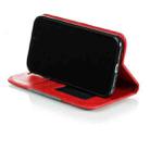 For iPhone XR Splicing Color Magnetic Hem Horizontal Flip Leather Case with Holder & Card Slots(Red) - 7