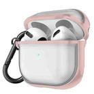 Frosted TPU Earphone Protective Case with Hook For AirPods 3(Light Pink) - 1