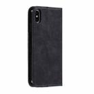 For iPhone XS Max Splicing Color Magnetic Hem Horizontal Flip Leather Case with Holder & Card Slots(Black) - 3