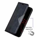 For iPhone XS Max Splicing Color Magnetic Hem Horizontal Flip Leather Case with Holder & Card Slots(Black) - 4