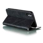 For iPhone XS Max Splicing Color Magnetic Hem Horizontal Flip Leather Case with Holder & Card Slots(Black) - 6