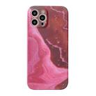 Marble Shockproof TPU Phone Case For iPhone 13(Purple Red) - 1