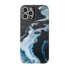 Marble Shockproof TPU Phone Case For iPhone 13(Black White) - 1
