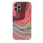 Marble Shockproof TPU Phone Case For iPhone 12(Coral) - 1