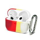 Four-color Rainbow Earphone Protective Case with Hook For AirPods 3(Dark Red + Red + Yellow + White) - 1