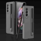 For Samsung Galaxy Z Fold3 5G GKK Ultra-thin Full Coverage Phone Flip Case with Pen Slot(Grey) - 1