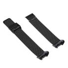 For Fitbit Charge 4 Double Insurance Buckle Milanese Watch Band(Black) - 1