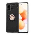 For Xiaomi Civi Metal Ring Holder 360 Degree Rotating TPU Phone Case(Black+Rose Gold) - 1