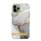 For iPhone 11 Dual-side Laminating IMD Plating Golden Circle Marble Pattern TPU Phone Case (Grey Gilt DX-64) - 1