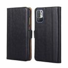 For Xiaomi Redmi Note 10 5G / Poco M3 Pro 5G Ostrich Texture Horizontal Flip Leather Phone Case with Holder & Card Slots & Wallet(Black) - 1