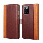 For Xiaomi Redmi Note 10 Pro 5G Ostrich Texture Horizontal Flip Leather Phone Case with Holder & Card Slots & Wallet(Brown) - 1