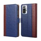 For Xiaomi Redmi Note 10 Pro / Note 10 Pro Max Ostrich Texture Horizontal Flip Leather Phone Case with Holder & Card Slots & Wallet(Blue) - 1