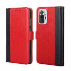 For Xiaomi Redmi Note 10 Pro / Note 10 Pro Max Ostrich Texture Horizontal Flip Leather Phone Case with Holder & Card Slots & Wallet(Red) - 1