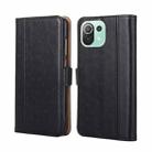 For Xiaomi Mi 11 Lite Ostrich Texture Horizontal Flip Leather Phone Case with Holder & Card Slots & Wallet(Black) - 1