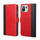 For Xiaomi Mi 11 Lite Ostrich Texture Horizontal Flip Leather Phone Case with Holder & Card Slots & Wallet(Red) - 1