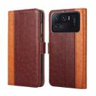 For Xiaomi Mi 11 Ultra Ostrich Texture Horizontal Flip Leather Phone Case with Holder & Card Slots & Wallet(Brown) - 1