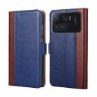 For Xiaomi Mi 11 Ultra Ostrich Texture Horizontal Flip Leather Phone Case with Holder & Card Slots & Wallet(Blue) - 1