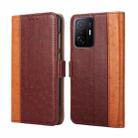 For Xiaomi Mi 11T Ostrich Texture Horizontal Flip Leather Phone Case with Holder & Card Slots & Wallet(Brown) - 1