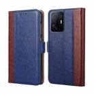 For Xiaomi Mi 11T Ostrich Texture Horizontal Flip Leather Phone Case with Holder & Card Slots & Wallet(Blue) - 1