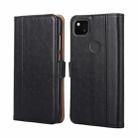 For Google Pixel 4a Ostrich Texture Horizontal Flip Leather Phone Case with Holder & Card Slots & Wallet(Black) - 1