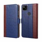 For Google Pixel 4a Ostrich Texture Horizontal Flip Leather Phone Case with Holder & Card Slots & Wallet(Blue) - 1