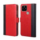 For Google Pixel 5 Ostrich Texture Horizontal Flip Leather Phone Case with Holder & Card Slots & Wallet(Red) - 1