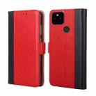 For Google Pixel 5a 5G Ostrich Texture Horizontal Flip Leather Phone Case with Holder & Card Slots & Wallet(Red) - 1