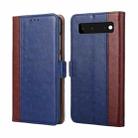 For Google Pixel 6 Ostrich Texture Horizontal Flip Leather Phone Case with Holder & Card Slots & Wallet(Blue) - 1