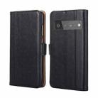 For Google Pixel 6 Pro Ostrich Texture Horizontal Flip Leather Phone Case with Holder & Card Slots & Wallet(Black) - 1