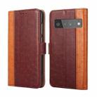 For Google Pixel 6 Pro Ostrich Texture Horizontal Flip Leather Phone Case with Holder & Card Slots & Wallet(Brown) - 1