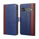 For Google Pixel 6 Pro Ostrich Texture Horizontal Flip Leather Phone Case with Holder & Card Slots & Wallet(Blue) - 1