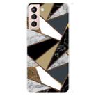 For Samsung Galaxy S22 5G Marble Pattern Shockproof TPU Protective Case(Rhombus Golden Yellow) - 1