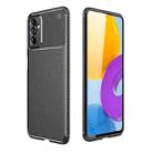 For Samsung Galaxy M52 5G Carbon Fiber Texture Shockproof TPU Phone Case(Black) - 1