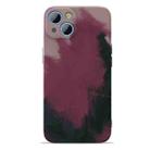 Watercolor TPU Shockproof Phone Case For iPhone 13 mini(Berry Color) - 1