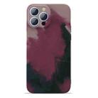 For iPhone 13 Pro Watercolor TPU Shockproof Phone Case (Berry Color) - 1