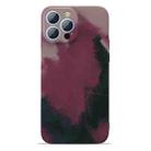 Watercolor TPU Shockproof Phone Case For iPhone 13 Pro Max(Berry Color) - 1