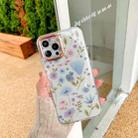 For iPhone 13 Precision Hole Dual-side Laminating IMD Plating Flowers Pattern TPU Phone Case(DX-72) - 1