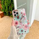 For iPhone 13 Pro Max Precision Hole Dual-side Laminating IMD Plating Flowers Pattern TPU Phone Case (DX-70) - 1