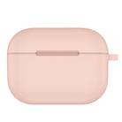 For AirPods Pro Thicken Silicone Round Bottom Earphone Protective Case(Pink Sand) - 1