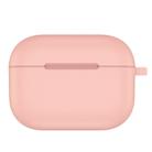 For AirPods Pro Thicken Silicone Round Bottom Earphone Protective Case(Light Pink) - 1