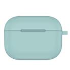 For AirPods Pro Thicken Silicone Round Bottom Earphone Protective Case(Light Green) - 1