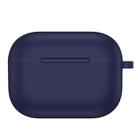 For AirPods Pro Thicken Silicone Round Bottom Earphone Protective Case(Midnight Blue) - 1