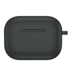 For AirPods Pro Thicken Silicone Round Bottom Earphone Protective Case(Dark Grey) - 1
