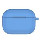 For AirPods Pro Thicken Silicone Round Bottom Earphone Protective Case(Sky Blue) - 1